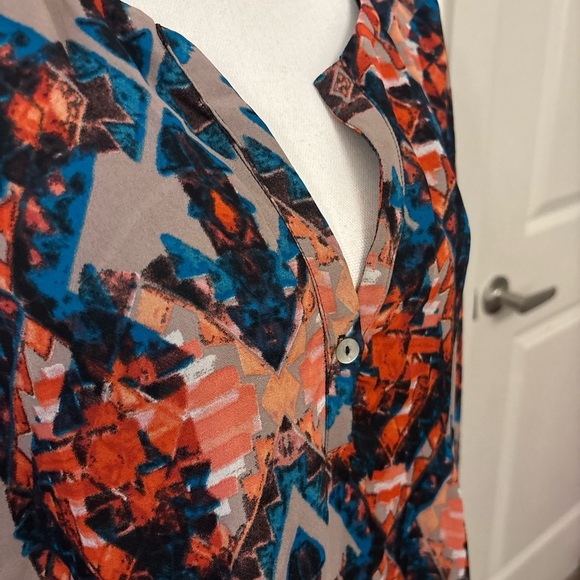 Show Me Your Mumu bright colorful patterned long sleeve blouse size M - Picture 8 of 16